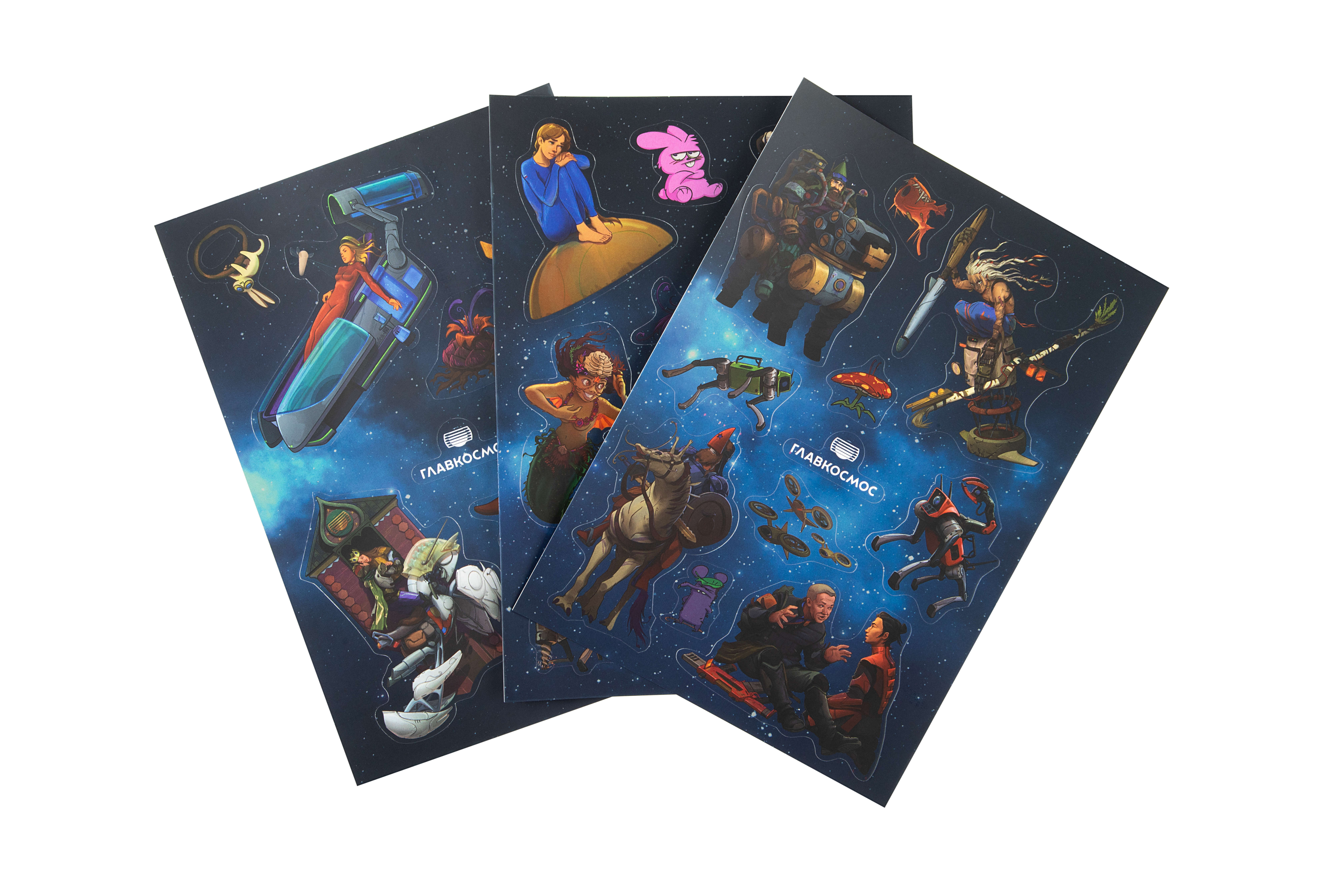 Sticker pack with illustrations by I.Glushchenko (3 A5 sheets)